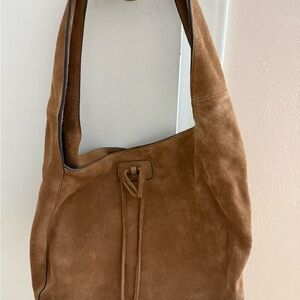 Lucky Brand Tan Suede Hobo Bag